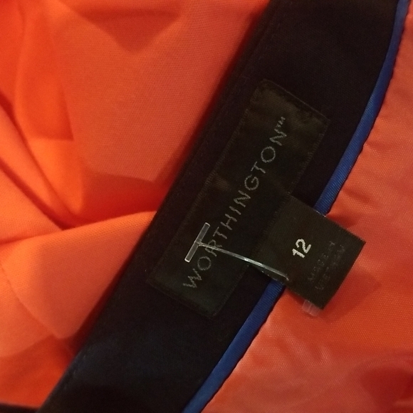 Worthington Size 12 Coral Blue Pencil Skirt - Picture 3 of 5